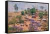 Adrica,Malawi,Lilongwe district. Typical village-ClickAlps-Framed Stretched Canvas