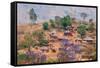 Adrica,Malawi,Lilongwe district. Typical village-ClickAlps-Framed Stretched Canvas