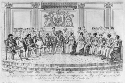 Sketch Depicting Napoleon I and the Sovereigns at Ball Given by City of Paris on 4th December 1809