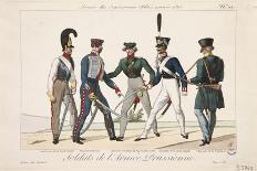 Soldiers of the Prussian Army, Army of the Allied Sovereigns, 1815-Adrien Pierre Francois Godefroy-Framed Giclee Print