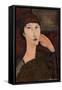 Adrienne (Woman with Bangs), 1917 (Oil on Linen)-Amedeo Modigliani-Framed Stretched Canvas