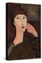 Adrienne (Woman with Bangs), 1917 (Oil on Linen)-Amedeo Modigliani-Stretched Canvas