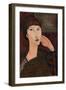 Adrienne (Woman with Bangs), 1917 (Oil on Linen)-Amedeo Modigliani-Framed Giclee Print