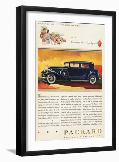 Ads: Packard, 1932-null-Framed Premium Giclee Print
