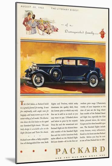 Ads: Packard, 1932-null-Mounted Premium Giclee Print