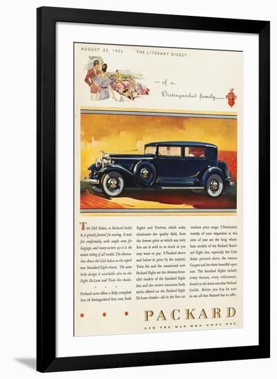 Ads: Packard, 1932-null-Framed Giclee Print