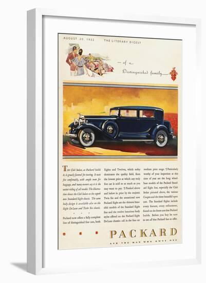 Ads: Packard, 1932-null-Framed Giclee Print