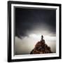 Adult and Child Standing on Hilltop-Luis Beltran-Framed Photographic Print