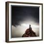 Adult and Child Standing on Hilltop-Luis Beltran-Framed Photographic Print