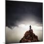 Adult and Child Standing on Hilltop-Luis Beltran-Mounted Photographic Print