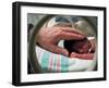 Adult Hand Touching Tiny Head of Baby, Born Addicted to Crack Cocaine, in Hospital Incubator-Ted Thai-Framed Photographic Print