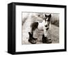Adult Horse with Giant Boots-null-Framed Photographic Print