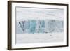 Adult Polar Bear (Ursus Maritimus) Near Glacier Face in Storfjord-Michael Nolan-Framed Photographic Print