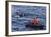 Adult Type a Killer Whale (Orcinus Orca) Surfacing Near Researchers in the Gerlache Strait-Michael Nolan-Framed Photographic Print