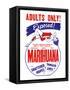 Adults Only! Marihuana-null-Framed Stretched Canvas