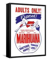 Adults Only! Marihuana-null-Framed Stretched Canvas