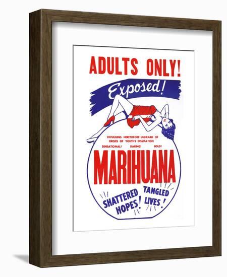 Adults Only! Marihuana-null-Framed Premium Giclee Print