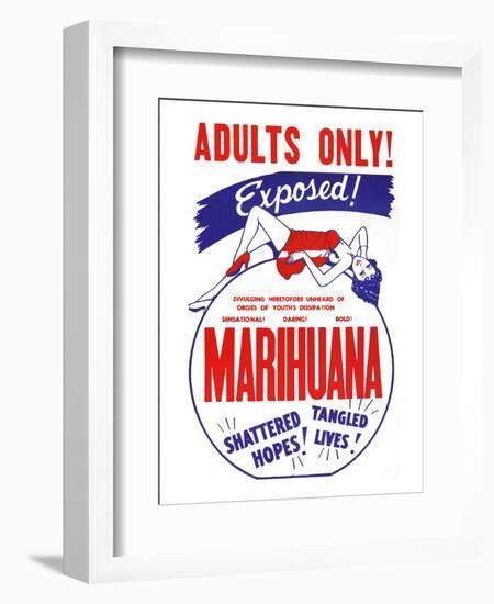 Adults Only! Marihuana-null-Framed Premium Giclee Print