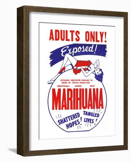 Adults Only! Marihuana-null-Framed Art Print