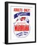 Adults Only! Marihuana-null-Framed Art Print