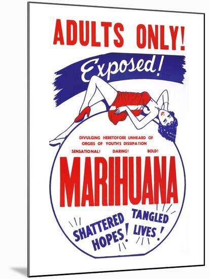 Adults Only! Marihuana-null-Mounted Art Print