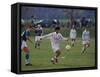 Adults playing soccer, Germany-Alan Klehr-Framed Stretched Canvas