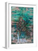 Aduwa (oil on canvas board)-Aaron Bevan-Bailey-Framed Giclee Print