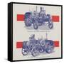 Advance-Rumely Oil Pull Winch Tractor-null-Framed Stretched Canvas