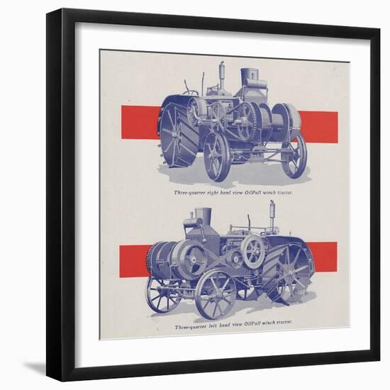 Advance-Rumely Oil Pull Winch Tractor-null-Framed Giclee Print