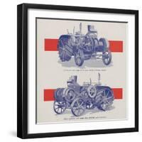 Advance-Rumely Oil Pull Winch Tractor-null-Framed Giclee Print