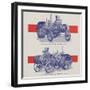 Advance-Rumely Oil Pull Winch Tractor-null-Framed Giclee Print