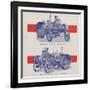 Advance-Rumely Oil Pull Winch Tractor-null-Framed Giclee Print