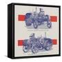 Advance-Rumely Oil Pull Winch Tractor-null-Framed Stretched Canvas