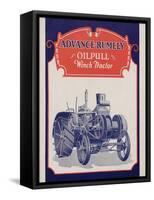 Advance-Rumely Oil Pull Winch Tractor-null-Framed Stretched Canvas