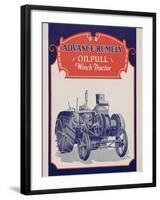 Advance-Rumely Oil Pull Winch Tractor-null-Framed Giclee Print