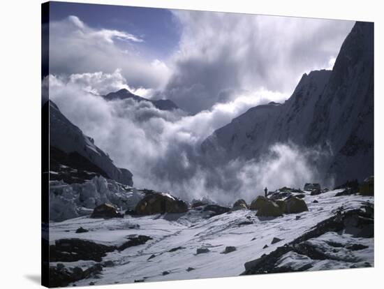 Advanced Base Camp on South Side of Everest-Michael Brown-Stretched Canvas