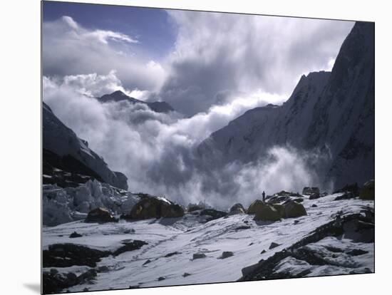 Advanced Base Camp on South Side of Everest-Michael Brown-Mounted Premium Photographic Print