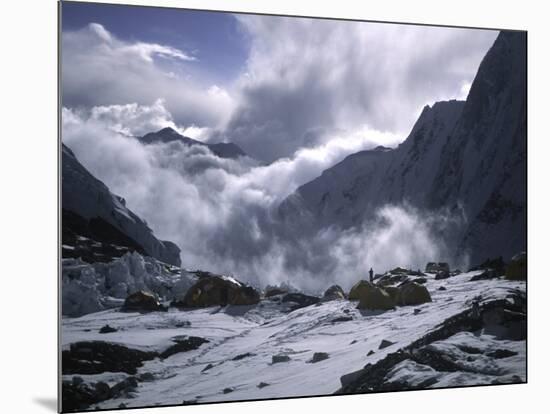 Advanced Base Camp on South Side of Everest-Michael Brown-Mounted Photographic Print