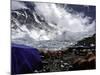 Advanced Base Camp with the North Col in the Background on the North Side of Everest-Michael Brown-Mounted Photographic Print