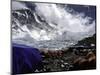 Advanced Base Camp with the North Col in the Background on the North Side of Everest-Michael Brown-Mounted Photographic Print