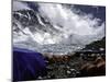 Advanced Base Camp with the North Col in the Background on the North Side of Everest-Michael Brown-Mounted Photographic Print