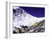 Advanced Base Camp with the Summit of Mt. Everest on Everest North Side, Tibet-Michael Brown-Framed Premium Photographic Print