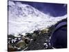 Advanced Base Camp with the Summit of Mt. Everest on Everest North Side, Tibet-Michael Brown-Stretched Canvas