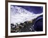 Advanced Base Camp with the Summit of Mt. Everest on Everest North Side, Tibet-Michael Brown-Framed Premium Photographic Print