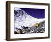 Advanced Base Camp with the Summit of Mt. Everest on Everest North Side, Tibet-Michael Brown-Framed Photographic Print