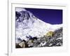 Advanced Base Camp with the Summit of Mt. Everest on Everest North Side, Tibet-Michael Brown-Framed Photographic Print