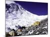 Advanced Base Camp with the Summit of Mt. Everest on Everest North Side, Tibet-Michael Brown-Mounted Photographic Print