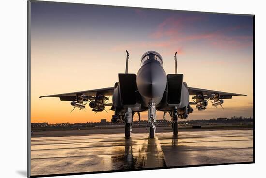 Advanced F-15 fighter-null-Mounted Art Print