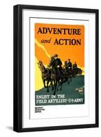 Adventure and Action, Enlist in the Field Artillery-Harry S. Mueller-Framed Art Print