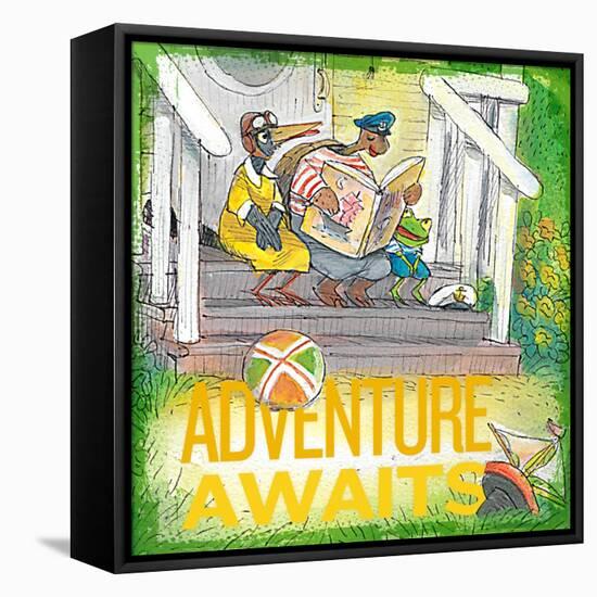 Adventure Awaits 1-null-Framed Stretched Canvas